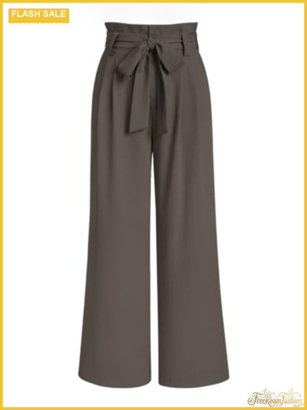 Wide Leg Paperbag Dress Pants with Removable Belt
